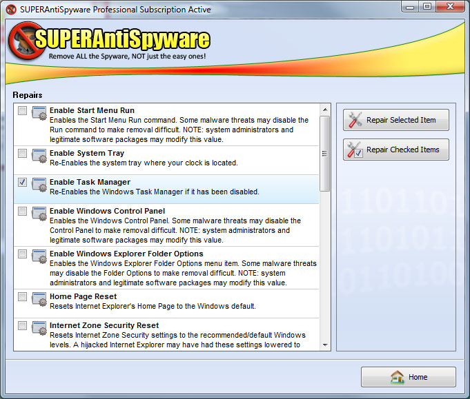 SUPERAntiSpyware Database Definitions Update 13763 Core software screenshot