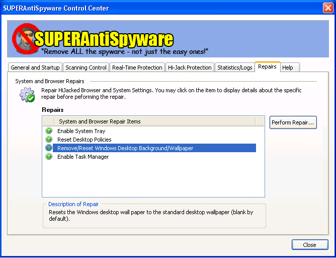 SUPERAntiSpyware 6.0.1240 software screenshot