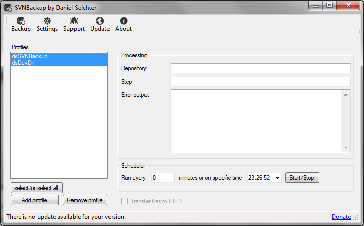 SVNBackup 1.4.1.84 software screenshot