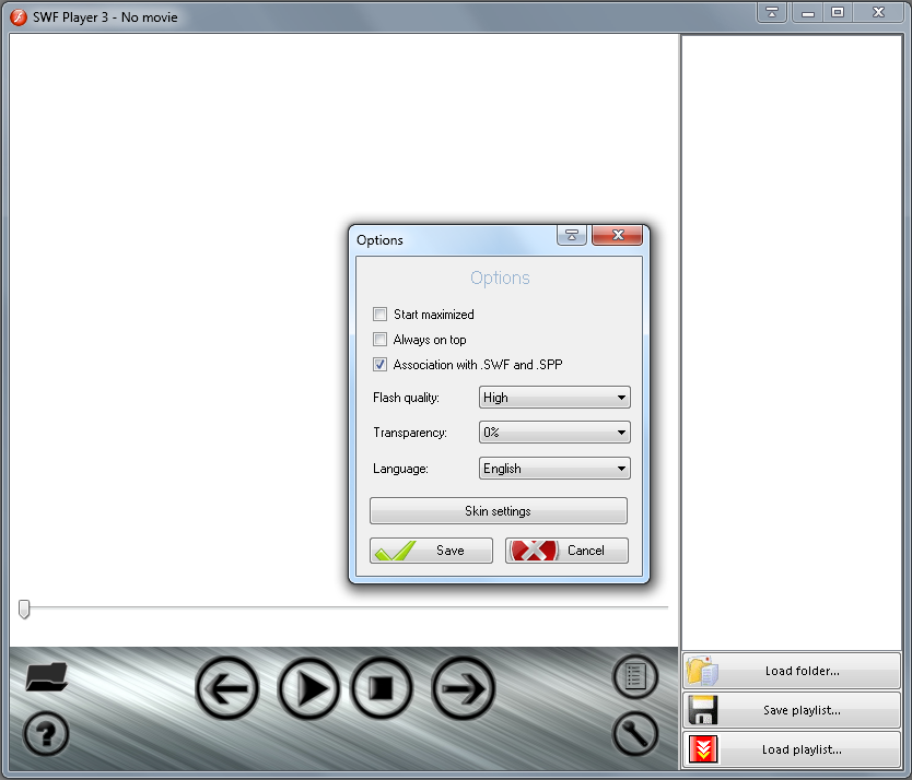SWF Player 3.1.2 software screenshot