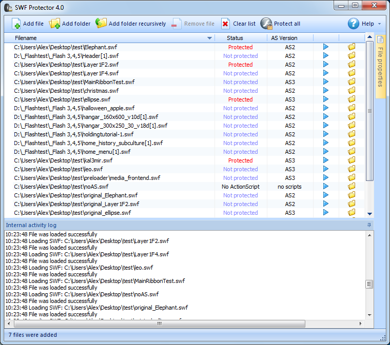 SWF Protect Remover 2.0.1 software screenshot