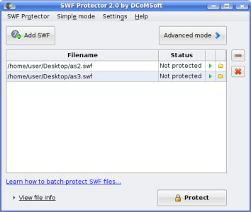 SWF Protector 3.0 software screenshot