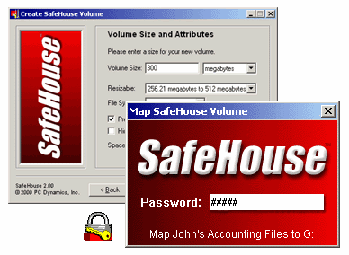 SafeHouse Hard Drive Encryption 2.10 software screenshot