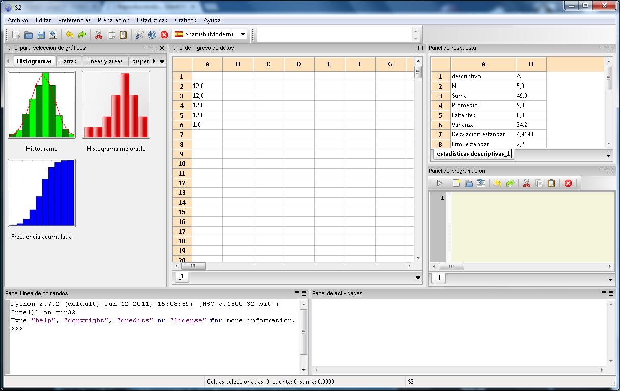 Salstat2 2.1 software screenshot