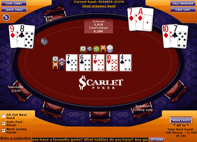 Scarlet Free Poker 1.0 software screenshot