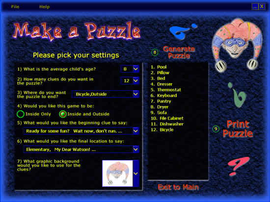 Scavenger Hunt Clues Riddle Me 1.99 software screenshot