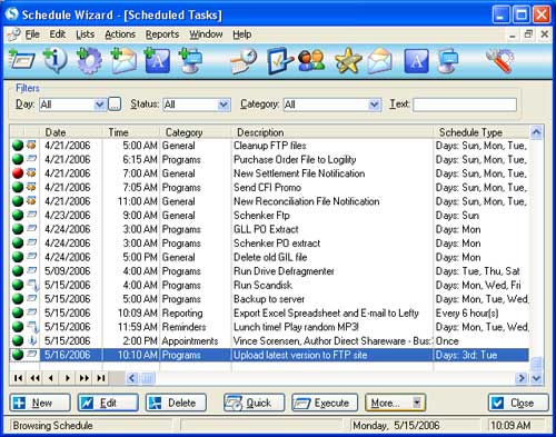 Schedule Wizard Standard Edition 4.39.5960 software screenshot