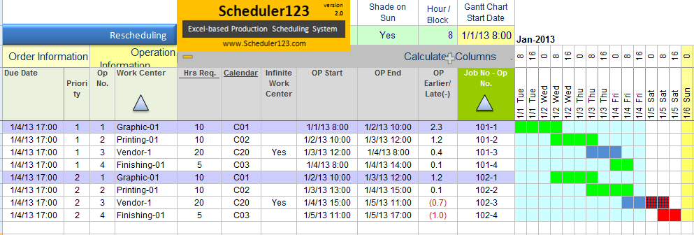 Scheduler123 2.0 software screenshot
