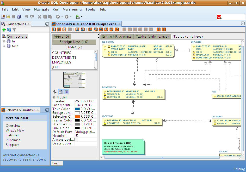 Schema Visualizer for SQL Developer 2.1.3 software screenshot