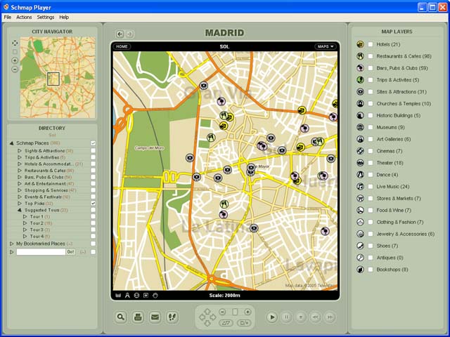 Schmap Spain 2.0 software screenshot