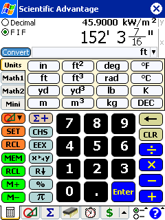 Scientific Advantage Calculator 2.0 software screenshot