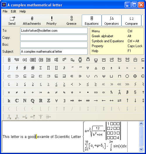 Scientific Letter 1.90.00 software screenshot