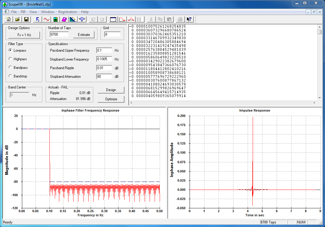 ScopeFIR 6.0.601 software screenshot