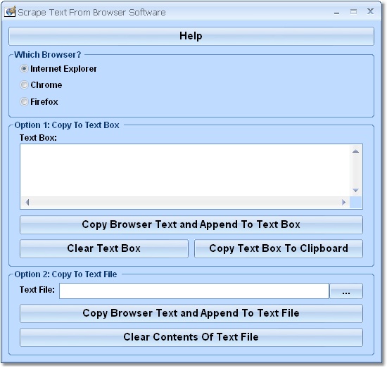 Scrape Text From Browser Software 7.0 software screenshot