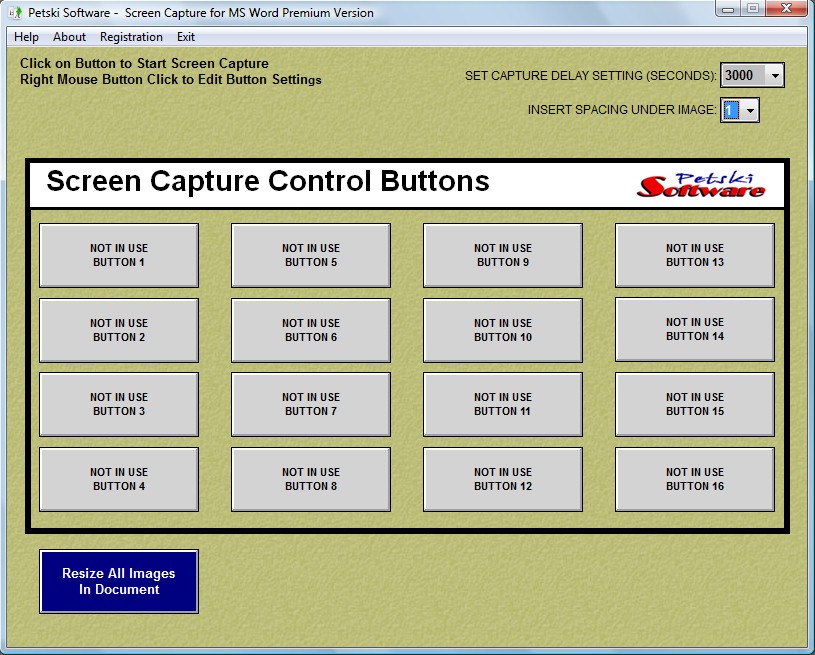 Screen Capture for MSWord Premium Version 1.0 software screenshot