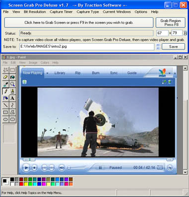 Screen Grab Pro Deluxe 1.95 software screenshot