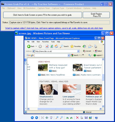 Screen Grab Pro 1.7 software screenshot