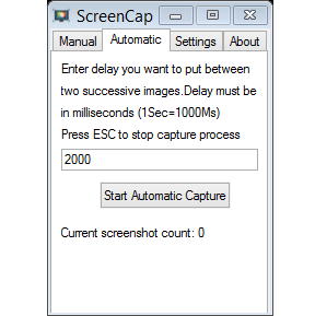 ScreenCap 1.5.0.0 software screenshot