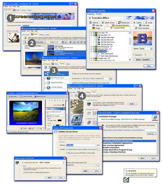 ScreenXP-Screensaver Maker 2.4 software screenshot