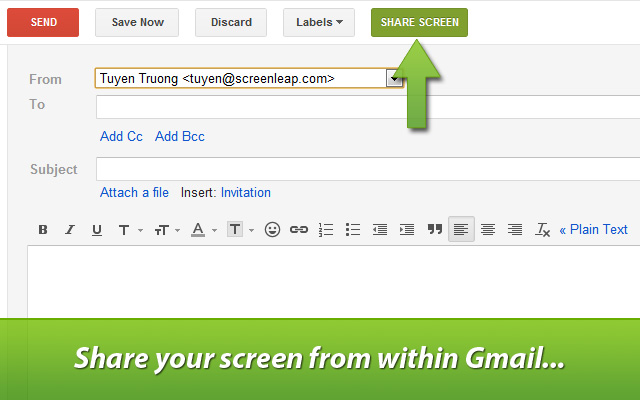 Screenleap for Chrome 0.9.14 software screenshot