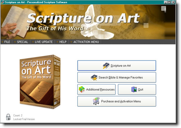 Scripture on Art 1.4 software screenshot