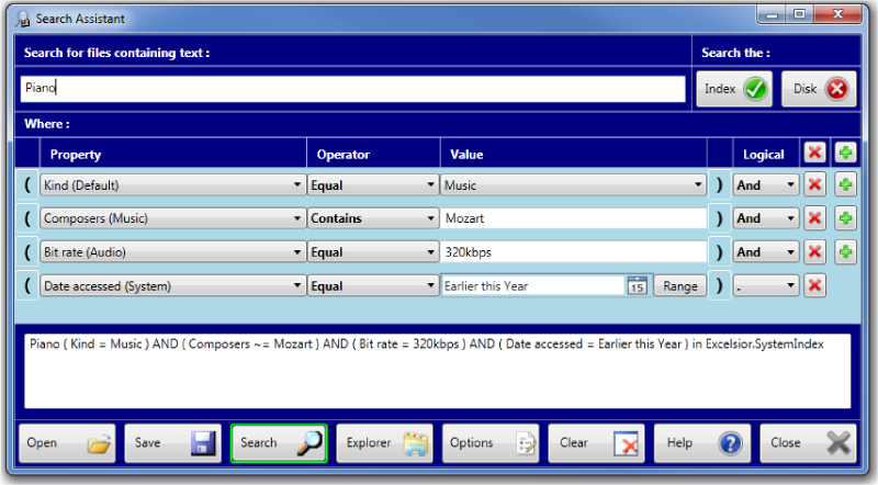 Search Assistant 1.5.0.2 software screenshot