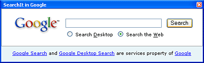 SearchIt in Google 1.5 software screenshot