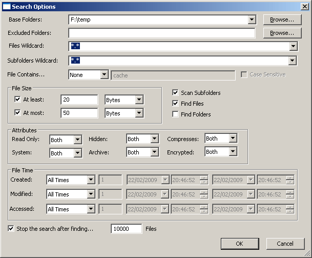 SearchMyFiles 2.82 software screenshot