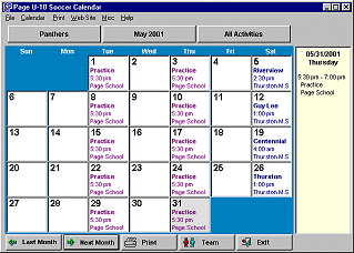 SeasonPlanner - 2004 4.0.1135 software screenshot