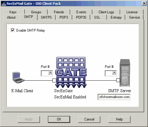 SecExMail Gate 1.2 software screenshot