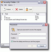 Secure Folders XP 3.0 software screenshot