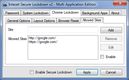 Secure Lockdown - Multi Application Edition 2.0.2.00.158 software screenshot