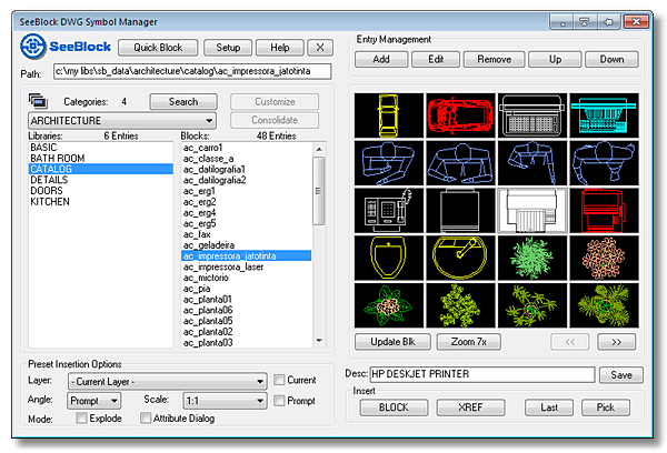 SeeBlock DWG Symbol Manager 3.0 software screenshot