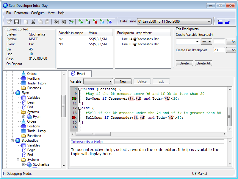 Seer 1.45 software screenshot