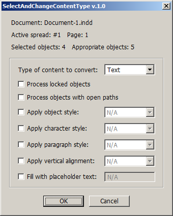 SelectAndChangeContentType 1.0 software screenshot