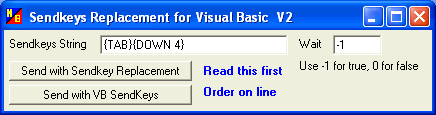 Sendkeys Replacement for Visual Basic 3.00.14 software screenshot