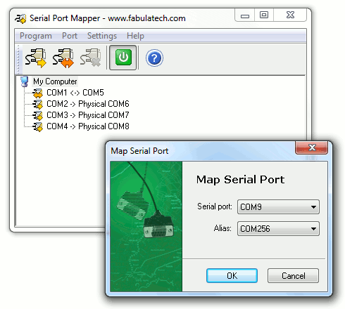 Serial Port Mapper 1.5 software screenshot