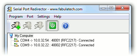 Serial Port Redirector 2.7.5 software screenshot