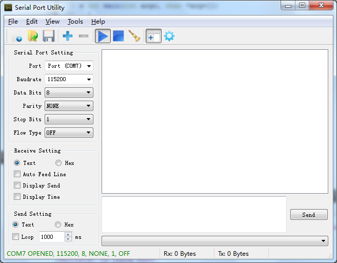 Serial Port Utility 2.4.1.0516 software screenshot