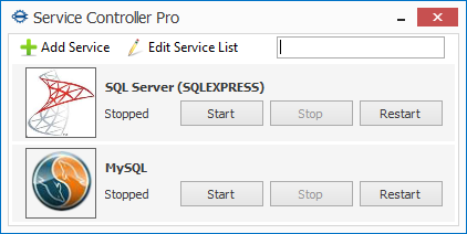 Service Controller Pro 1.3.0.0 software screenshot