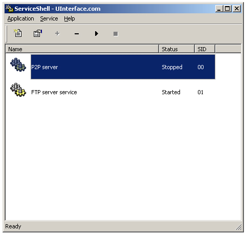 ServiceShell 1.7 software screenshot