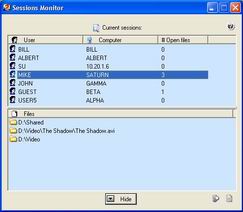 SessionsMonitor 2.1 software screenshot
