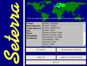 Seterra 3.0 software screenshot