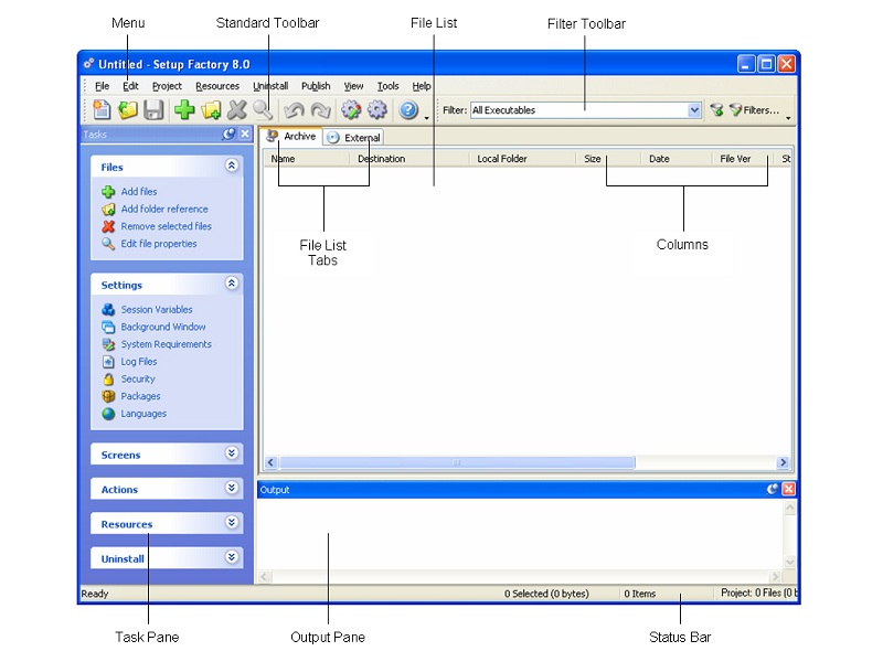 Setup Factory 9.5.0.0 software screenshot