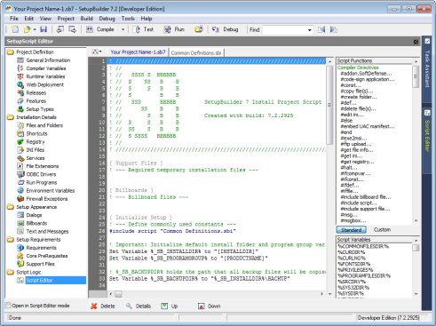 SetupBuilder Developer Edition 10.0.5452 software screenshot