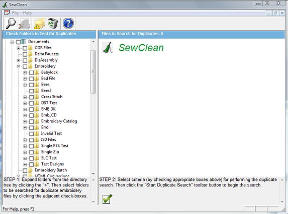 SewClean 1.2.8 software screenshot