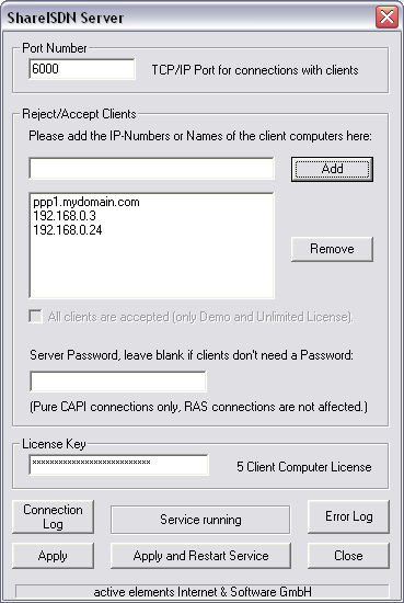 ShareISDN 1.3.1 software screenshot