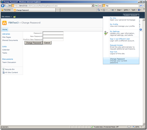 SharePoint 2010 FBA Pack 1.3.2 software screenshot