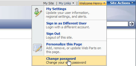 SharePoint Password Change 2.3.723.2 software screenshot