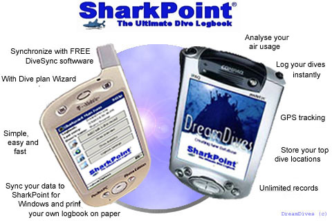 SharkPoint for PocketPC, the scuba dive log 1.5.1.05 software screenshot
